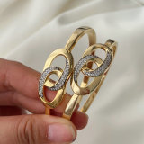 Pave circle bangle