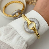 Pave round zircon bangle