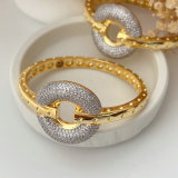 Pave round zircon bangle