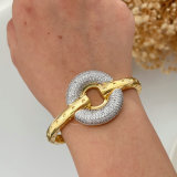 Pave round zircon bangle