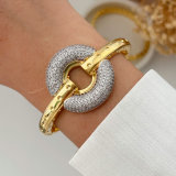 Pave round zircon bangle
