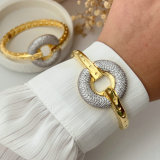 Pave round zircon bangle