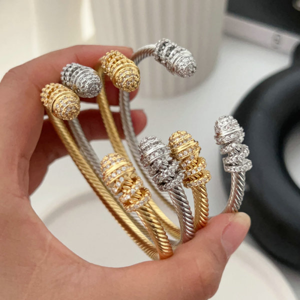 Pave fashion bangle