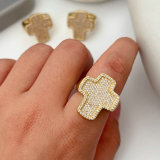 Pave zircon cross ring