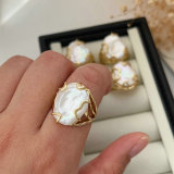 Fresh water pearl ring