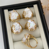 Fresh water pearl ring