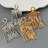 Chain tassel earrings