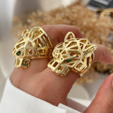 Metal lion ring