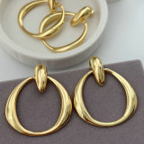 Round drop earrings