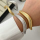 Pave wave bracelet