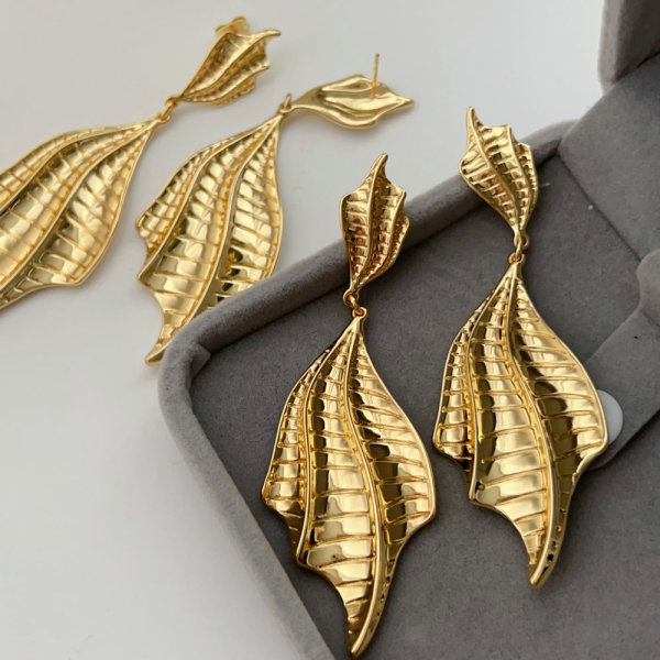 Mermaid tail shaped earrings