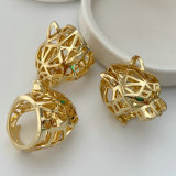 Metal lion ring