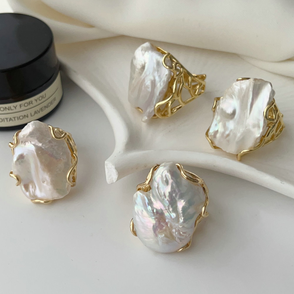 Fresh water pearl ring
