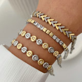 Two color leaf bracelet