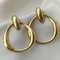 Round drop earrings