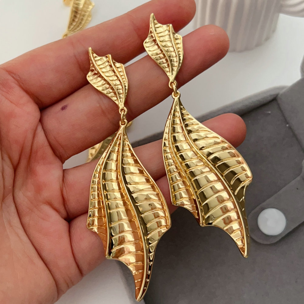 Mermaid tail shaped earrings