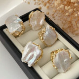 Fresh water pearl ring