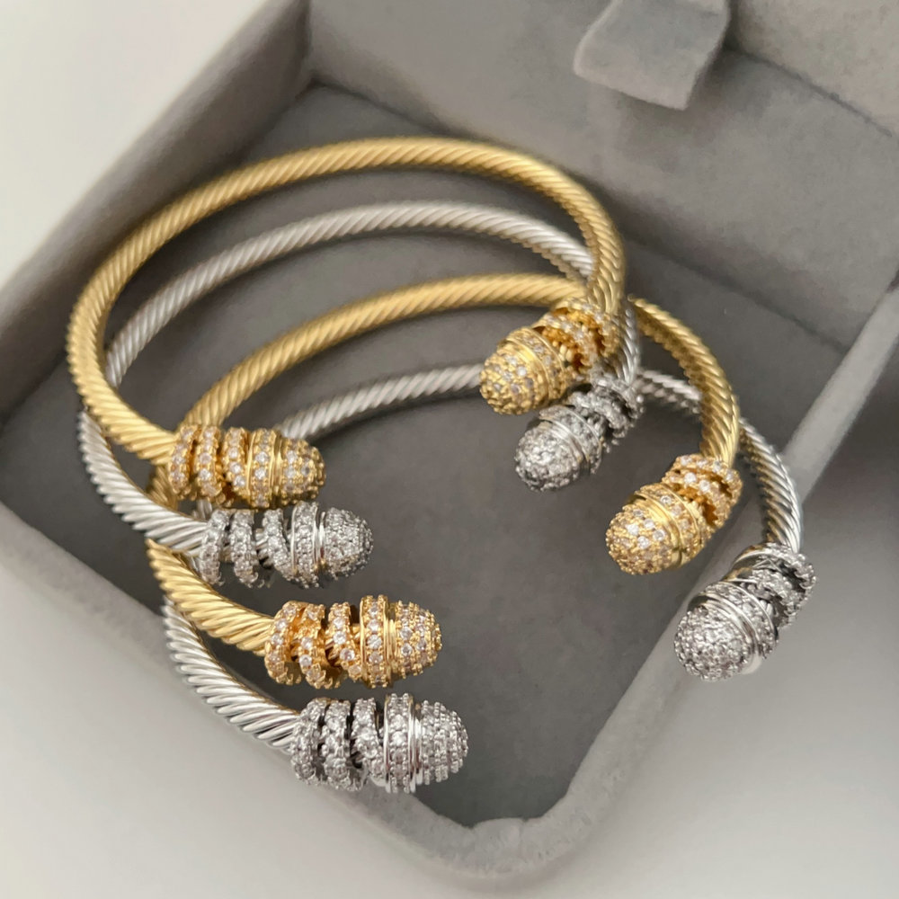 Pave fashion bangle
