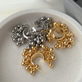 Small ball charm hoop