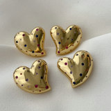 Colorful hearte earrings
