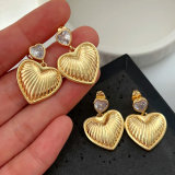 Metal heart earrings