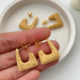 Scrub square earrings