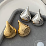 Metal water drop earrings