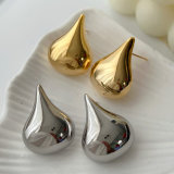 Metal water drop earrings