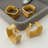 Scrub square earrings