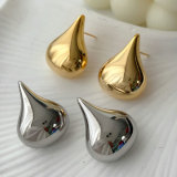 Metal water drop earrings