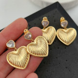 Metal heart earrings