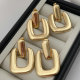 Metal square earrings