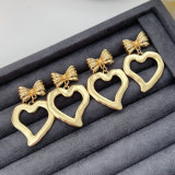 Metal bow earrings