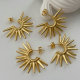 Metal sun shape earrings