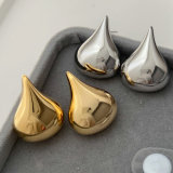 Metal water drop earrings