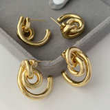 Metal chunky earrings