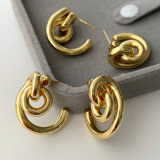 Metal chunky earrings