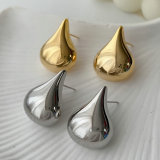 Metal water drop earrings
