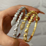 Pave zircon snake cuff