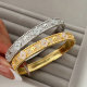 Pave clover bangle