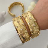 Pave chunky metal star cuff