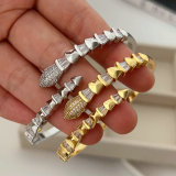 Pave zircon snake cuff