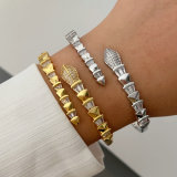 Pave zircon snake cuff