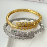 Pave zircon snake bangle