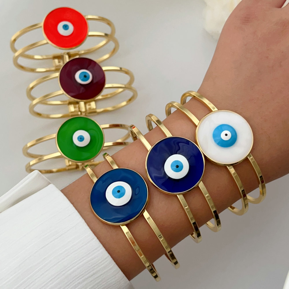 Enamel eye bangle