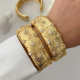 Pave chunky metal star cuff