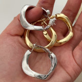 Metal s shape earrings