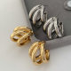 Metal fan earrings