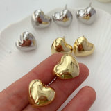 Metal heart earrings