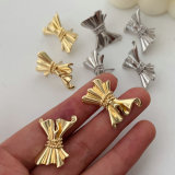 Metal bow earrings